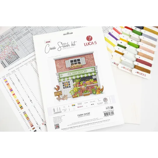 Siuvinėjimo kryželiu rinkinys "Farmos parduotuvė" 27x24 cm SB1448