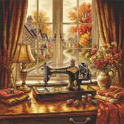Kit point de croix "Coin couture" 27,62 × 27,62 cm AVA-P093