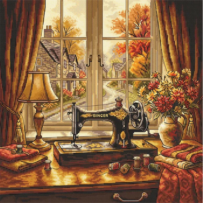 Kreuzstich-Set "Nähstube" 27,62 × 27,62 cm AVA-P093