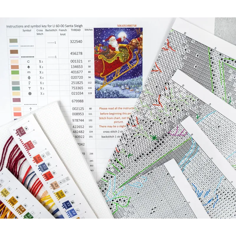 Siuvinėjimo rinkinys "Kalėdų senelio rojus" 24x35 cm LI60-00
