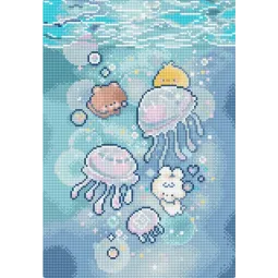 Cross stitch kit "Jellyfish Dance" 18x26 cm LI10-009