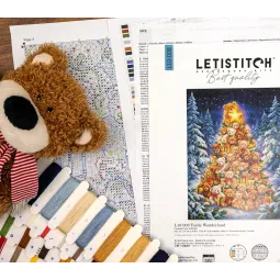 Kreuzstich-Set "Teddy Wunderland" 25x35 cm L10-008