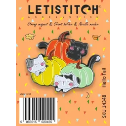 Chart Holder & Needle Minder "Hello Fall" 40x33 mm 14348