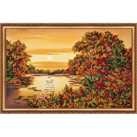 Bead Embroidery Kit on Art Canvas "Quiet Sunset" 50 х 32 cm AAB-226