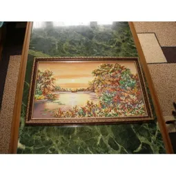 Bead Embroidery Kit on Art Canvas "Quiet Sunset" 50 х 32 cm AAB-226