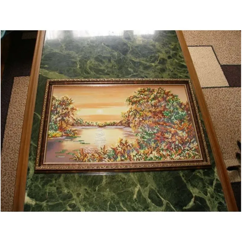 Bead Embroidery Kit on Art Canvas "Quiet Sunset" 50 х 32 cm AAB-226