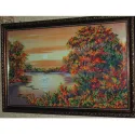 Bead Embroidery Kit on Art Canvas "Quiet Sunset" 50 х 32 cm AAB-226