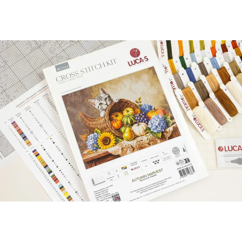 Siuvinėjimo Kryželiu Rinkinys "Rudens Derlius" 41 x 32 cm SBU5113