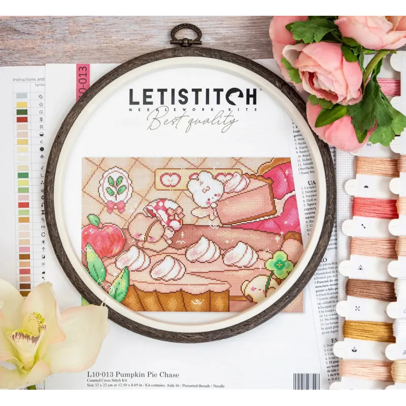 Kreuzstich-Set "Kürbiskuchenjagd" 32x22 cm LI10-013