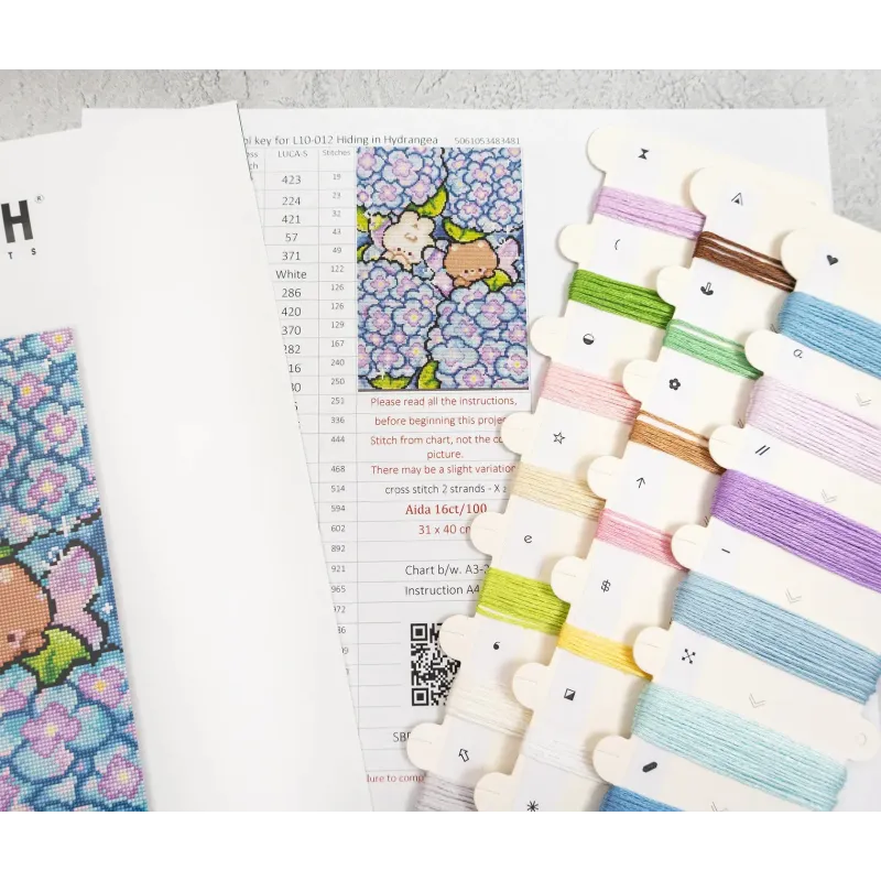Cross stitch kit "Hiding in Hydrangea" 17x26 cm LI10-012