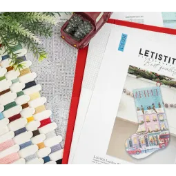 Cross stitch kit "London Winter Charm Stocking" 25 x 37 cm L10-004