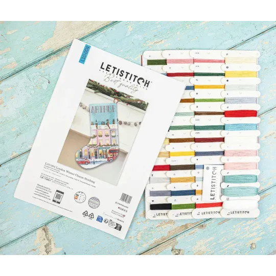 Kreuzstich-Set "London Winter Charm Stocking" 25 x 37 cm L10-004