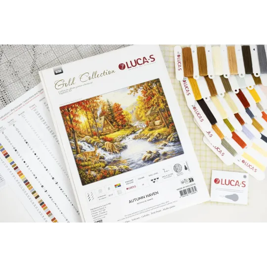Petit Point Kit "Havre d'Automne" 29,5x22 cm SG736