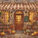 Kreuzstich-Set "Bücher und Kaffee" 31,75 × 31,75 cm AVA-P130