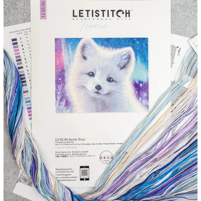 Kreuzstich-Set "Arktischer Fuchs" 29x23 cm LI65-00
