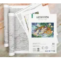 Набор для вышивания крестиком "Объятия тигра" 46x31 см L10-014