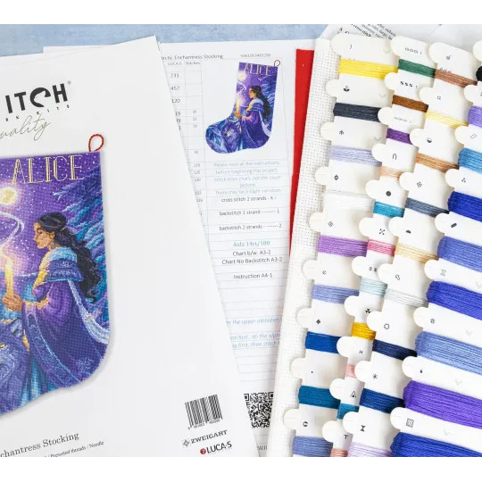 Cross stitch kit "Arctic Enchantress Stocking" 25 x 37 cm L10-002