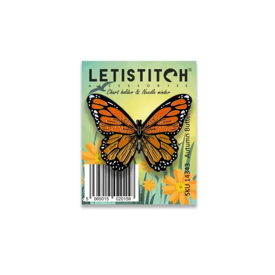 Chart Holder & Needle Minder "Autumn Butterfly" 40x30 mm 14343