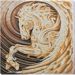 Kit de broderie de perles sur toile artistique "Pégase" 30 x 30 cm AAB-657