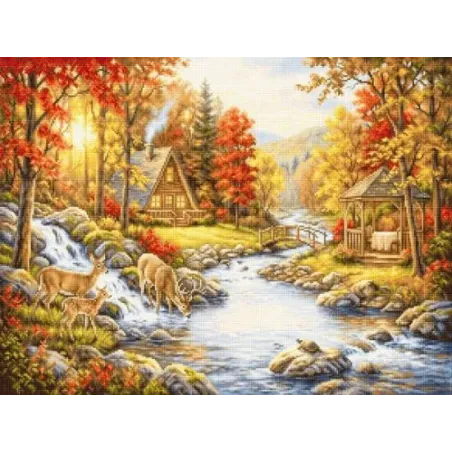 Cross Stitch Kit "Autumn Haven" 46.5x35 cm SB736