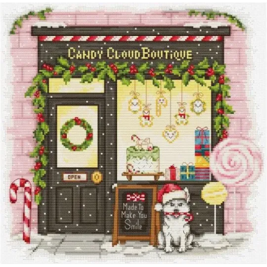 Kreuzstichset "Candy Cloud Boutique" 26x26 cm SB1447