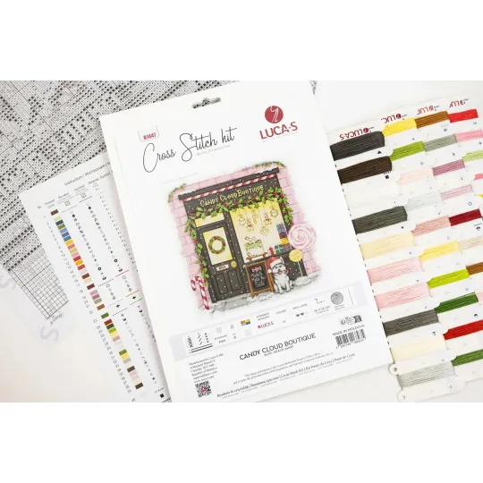Cross Stitch Kit "Candy Cloud Boutique" 26x26 cm SB1447