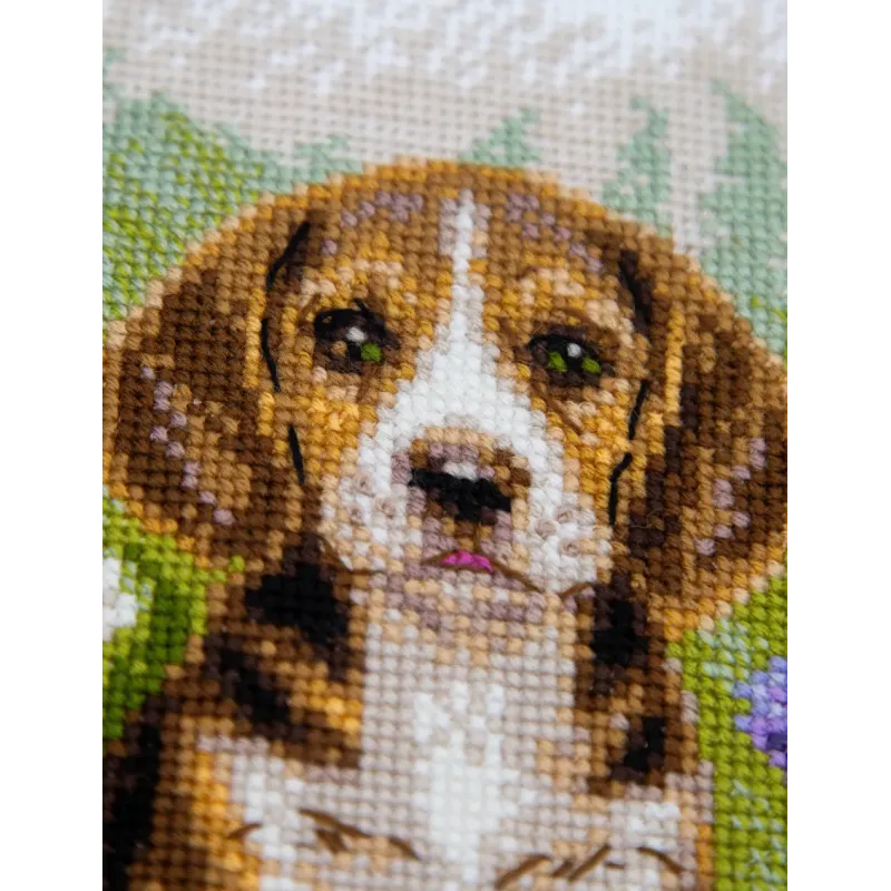 Cross stitch kit "Meadow Pup" 20x20 SRA1048