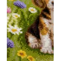 Kreuzstich-Set "Wiesenwelpe" 20x20 SRA1048