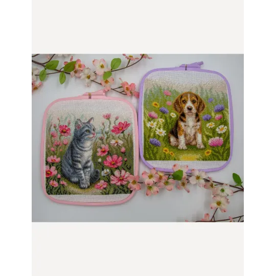 Cross stitch kit "Meadow Pup" 20x20 SRA1048