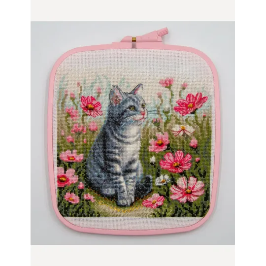 Kreuzstich-Set "Garten-Schnurrhaare" 20x20 SRA1041