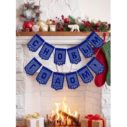 Набор для вышивания крестиком "Кружевная гирлянда "С Новым Годом!" (12 флажков)" 12 x 8 см ST-1208