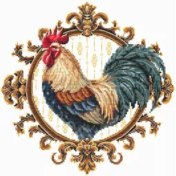 Набор для вышивки крестиком "Великолепный петух" 21 х 20,5 см SANP-81