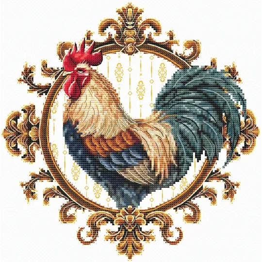 Cross stitch kit "The Magnificent Rooster" 21 х 20,5 cm SANP-81