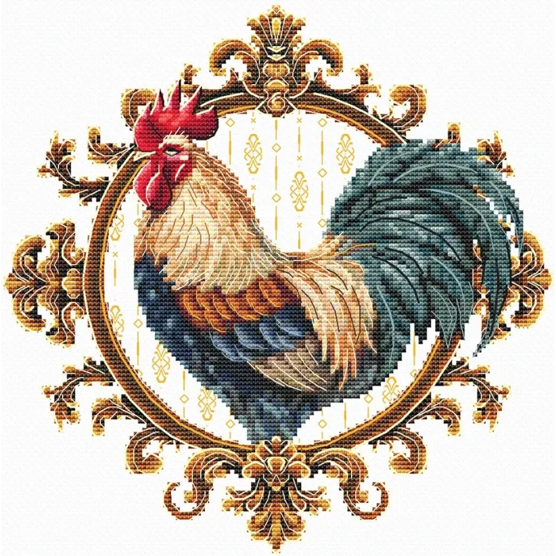 Набор для вышивки крестиком "Великолепный петух" 21 х 20,5 см SANP-81