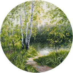 Kit de point de croix "Une Journée Chaude" 25×25 cm S1750