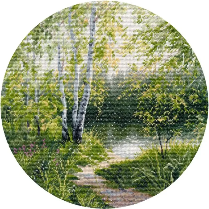 Kit de point de croix "Une Journée Chaude" 25×25 cm S1750