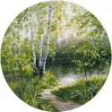 Kit de point de croix "Une Journée Chaude" 25×25 cm S1750