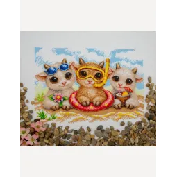 Kreuzstich-Set "Sommerfreude" 30x21 SRA1049