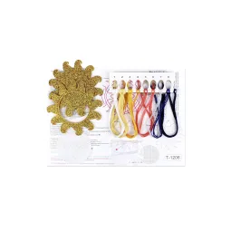 Cross stitch kit "A little sun in gold" 11 x 11 cm ST-1206