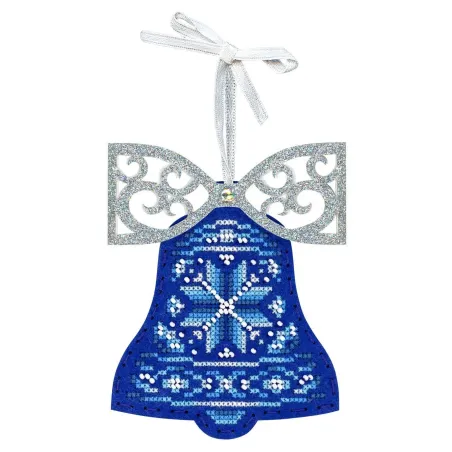 Kit de point de croix "Clochette bleue avec un nœud" 12 x 9 cm ST-1203
