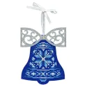 Kit de point de croix "Clochette bleue avec un nœud" 12 x 9 cm ST-1203