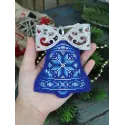 Kit de point de croix "Clochette bleue avec un nœud" 12 x 9 cm ST-1203