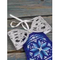 Cross stitch kit "Blue bell with a bow" 12 x 9 cm ST-1203