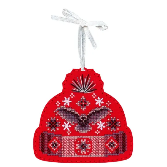 Cross stitch kit "Hat with an owl" 11 x 11 cm ST-1098