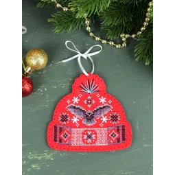 Cross stitch kit "Hat with an owl" 11 x 11 cm ST-1098