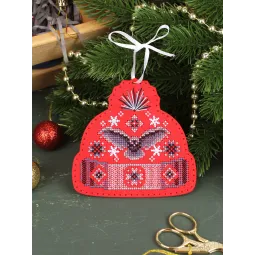 Kreuzstich-Set "Hut mit Eule" 11 x 11 cm ST-1098