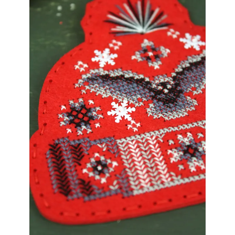 Kreuzstich-Set "Hut mit Eule" 11 x 11 cm ST-1098