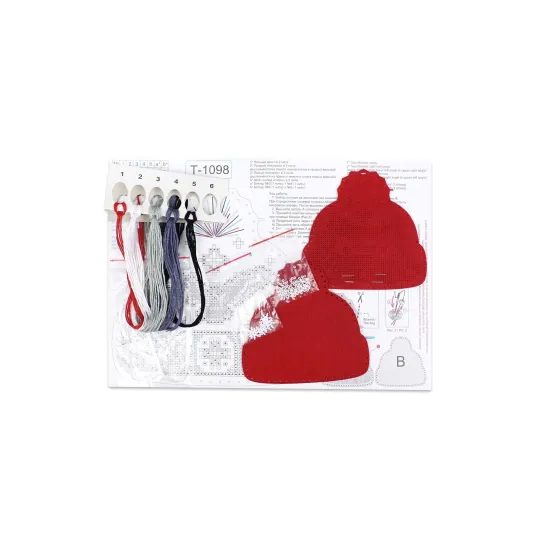 Kreuzstich-Set "Hut mit Eule" 11 x 11 cm ST-1098