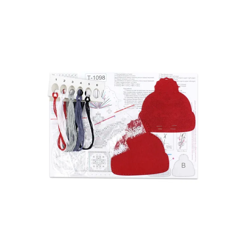 Kit de point de croix "Chapeau avec un hibou" 11 x 11 cm ST-1098