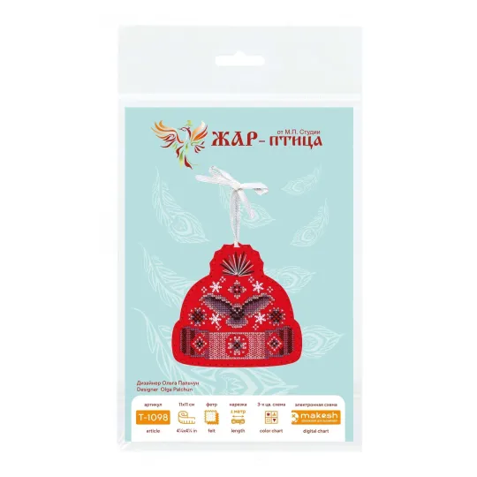 Cross stitch kit "Hat with an owl" 11 x 11 cm ST-1098